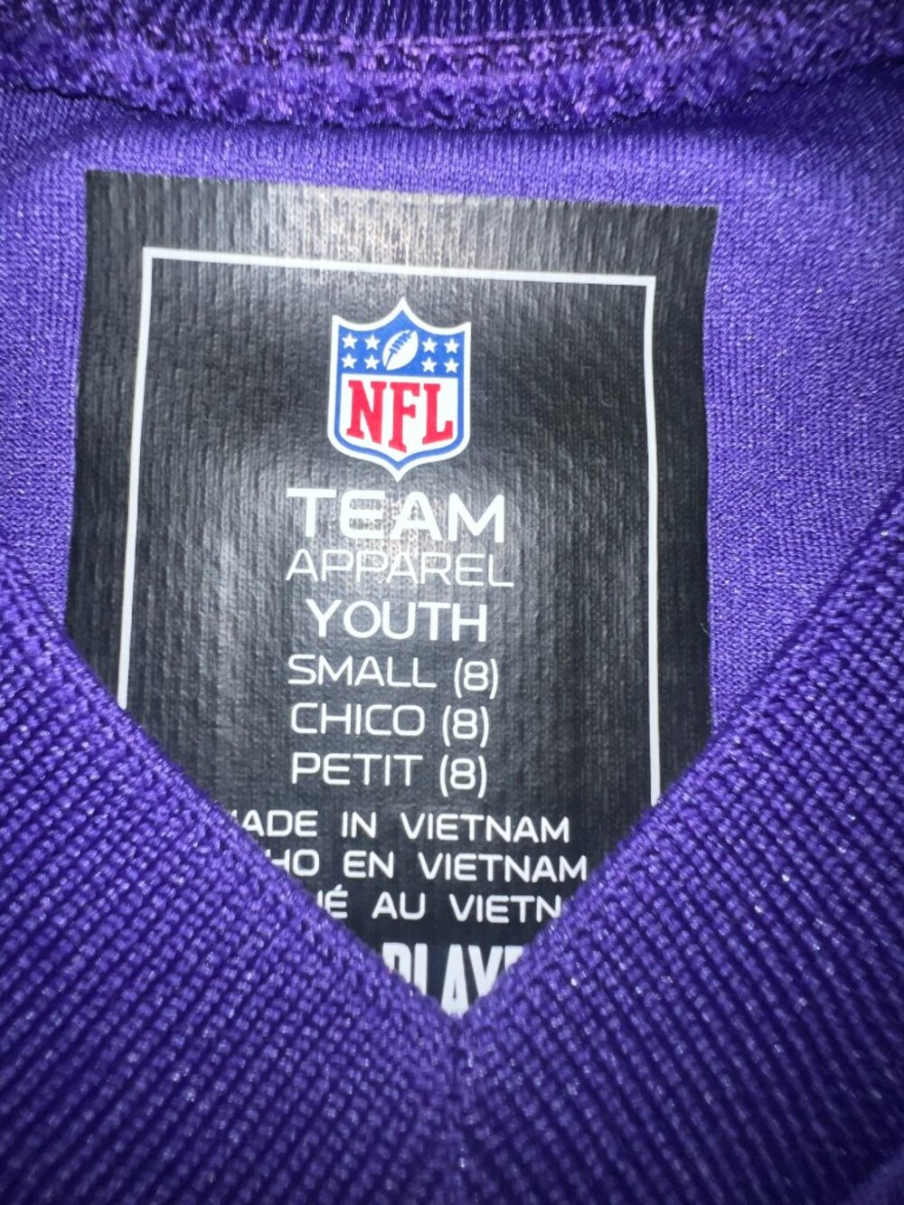 Minnesota Vikings Jefferson Youth NFL Jersey Purple Size Youth Small - Picture 4 of 4